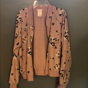 Floral print spring jacket